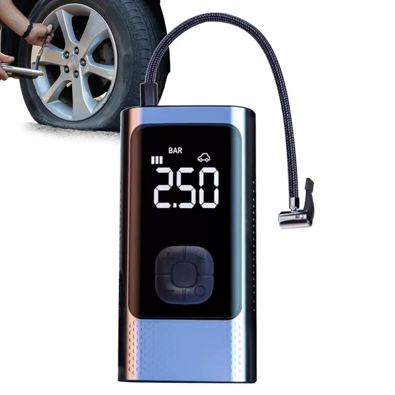 Multi-Function Inflatable Pump Cordless Air Pump for Car Tires Air Compressor for Cycle Tire Portable LCD Display Air Compressor