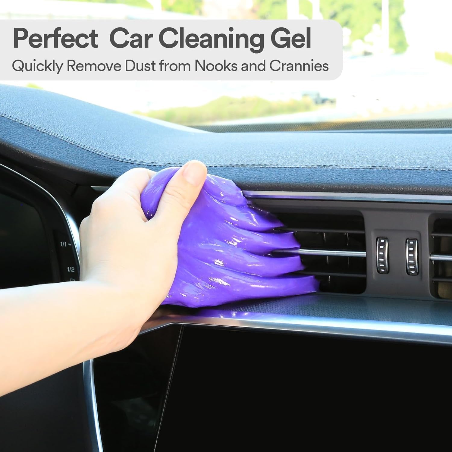 Car Cleaning Gel Cleaning Putty Car Interior Cleaner Car Detailing Kit Car Cleaning Slime Car Cleaning Supplies Car Accessories Gifts for Men Women Purple