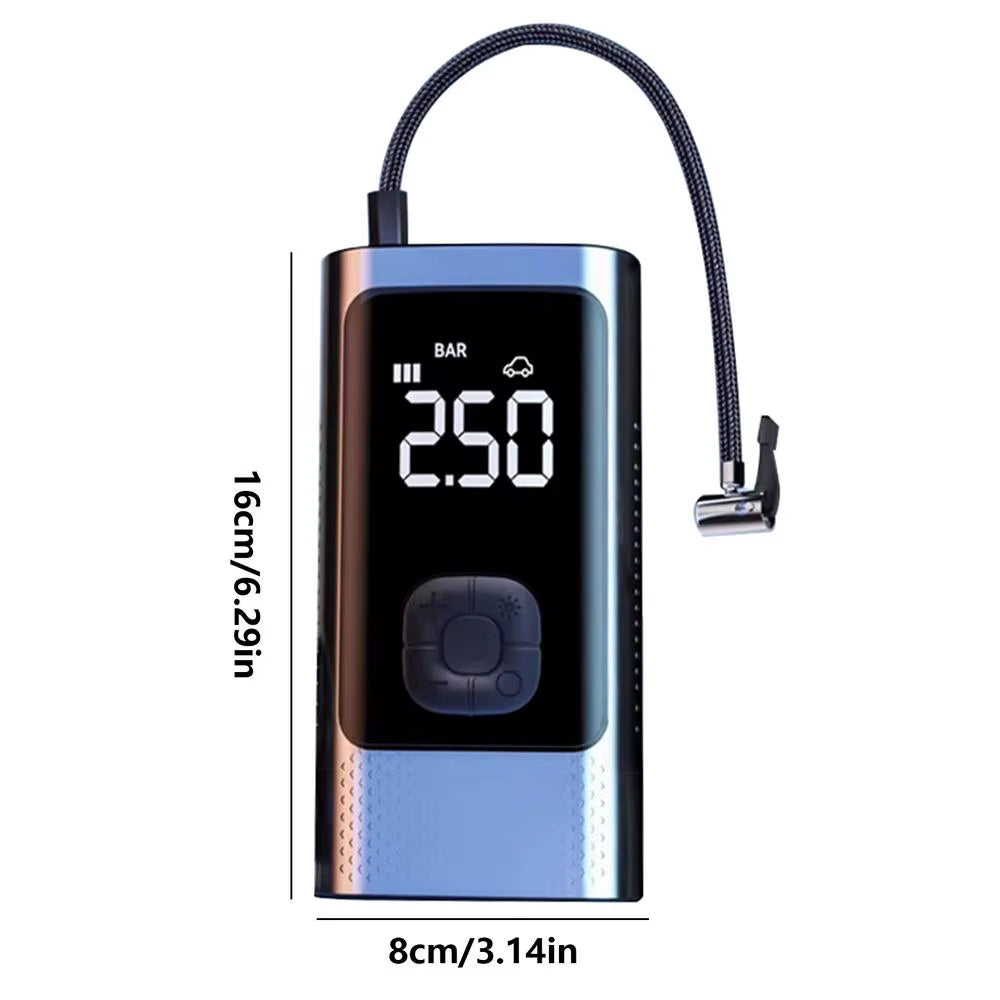 Multi-Function Inflatable Pump Cordless Air Pump for Car Tires Air Compressor for Cycle Tire Portable LCD Display Air Compressor